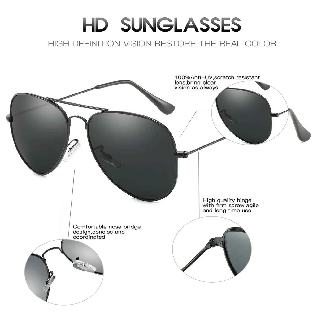 Luxury Men's Polarized Sunglasses Brand Designer Square Women Men Vintage Driving Cycling Glasses UV400 Male Eyewear SunGlasses
