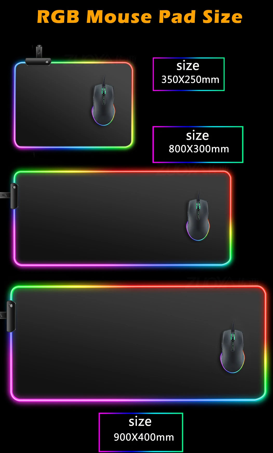RGB LED D-dragon B-ball Mouse Pads Desk Mat Protector Gaming Mousepad Office Table Decor Keyboard Long Pad Computer Gamer Mats