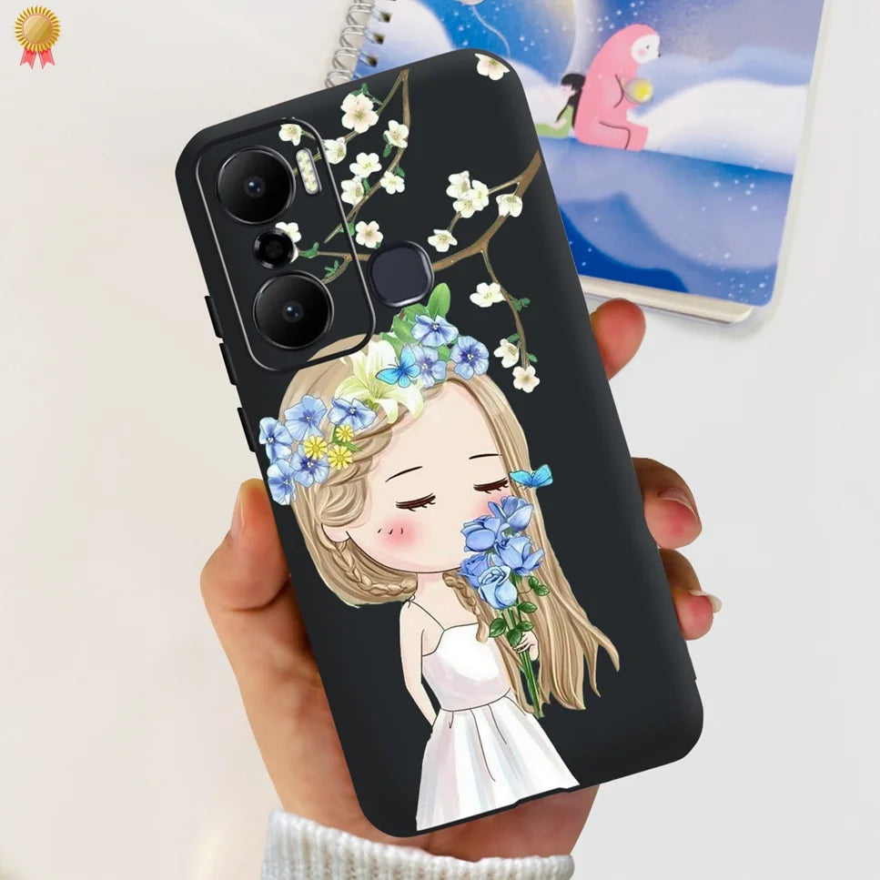 For Infinix Hot 20 Play 20i 4G Case Cute Astronaut Clear TPU Silicone Bumper Cover For Infinix Hot 20 Play 20i Phone Case Funda