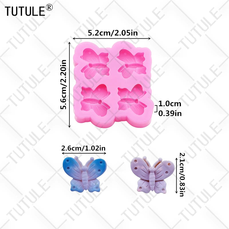 3D Honeybee Keychain Earrings Silicone Mold DIY Honeybee Clay epoxy resin Accessories Silicone Moulds cake Chocolate Molds
