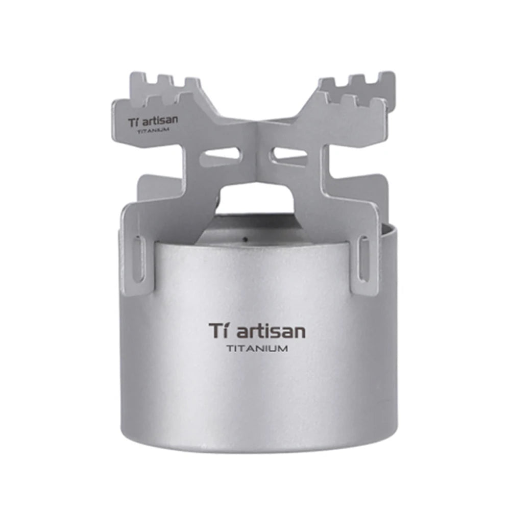 70ml Camping Titanium Alcohol Stove Lightweight Liquid For Furnace Titanium Alcohol Stove Outdoor Camping Accessories
