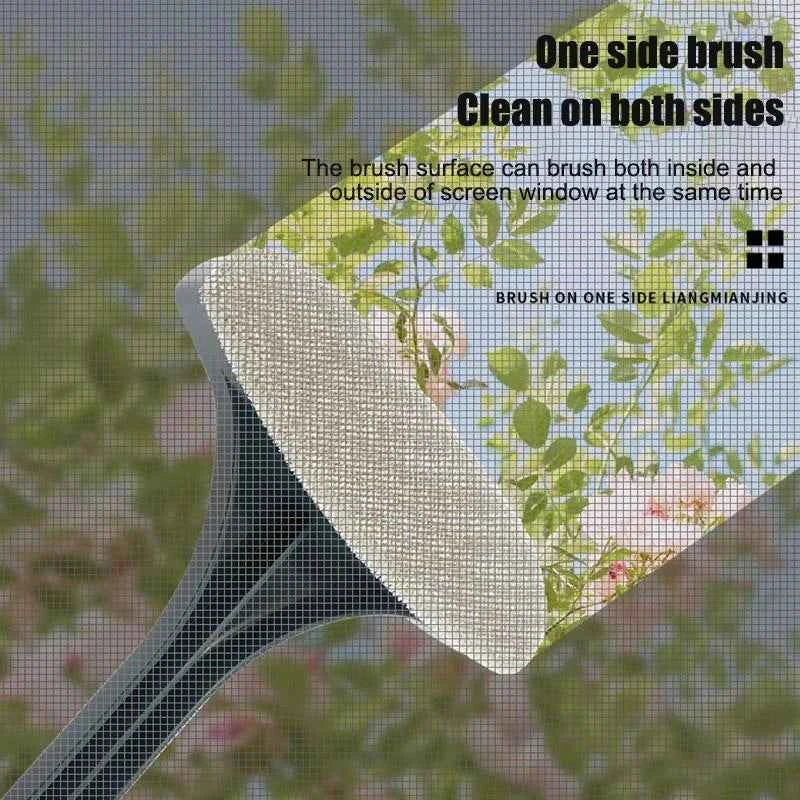 Window Screen Cleaning Brush With Soft Flannel Bristles