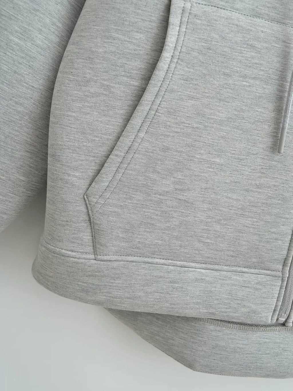 HH Winter New Women's Zipper Hoodie Coat High Street Double Pockets Jakcet Oversize Loose Sweatshirts Outerwear Top