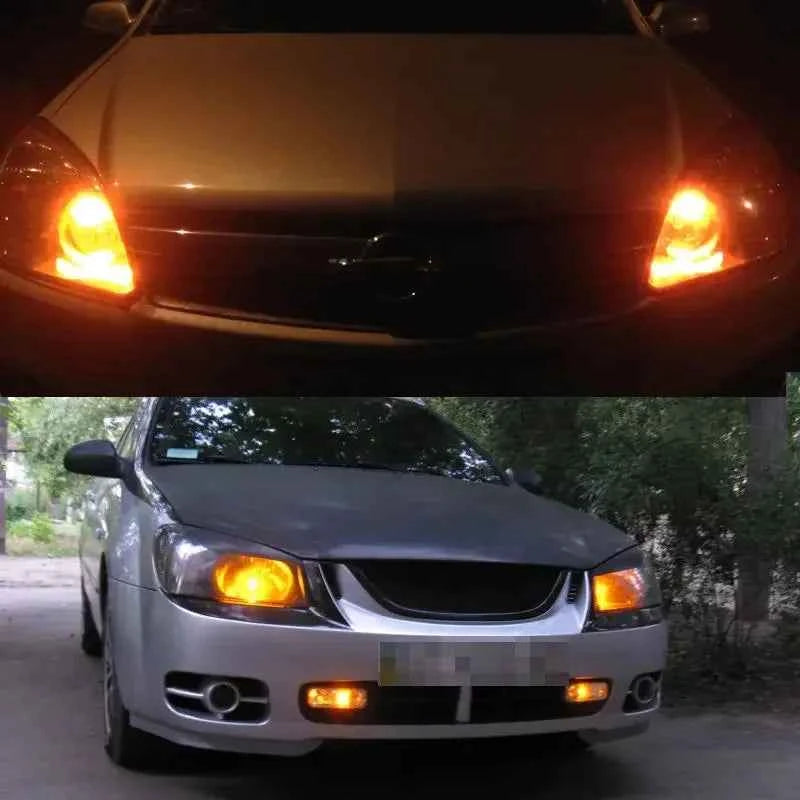 2pcs Car T10 12V LED Signal Light Orange Amber Light Position Parking City Lights T10 168 194 2825 W5W 19SMD LED Bulb