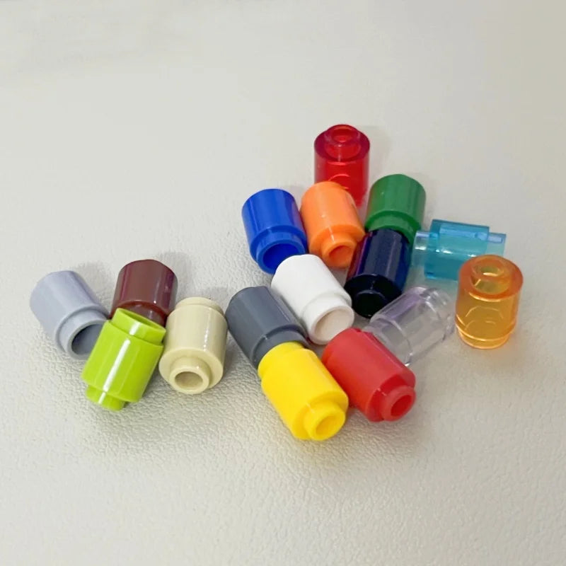 50PCS 3062b 30068 35390 3062 Accessories 1x1 Cylindrical Brick DIY Buildings Blocks Educational Toys City Toy