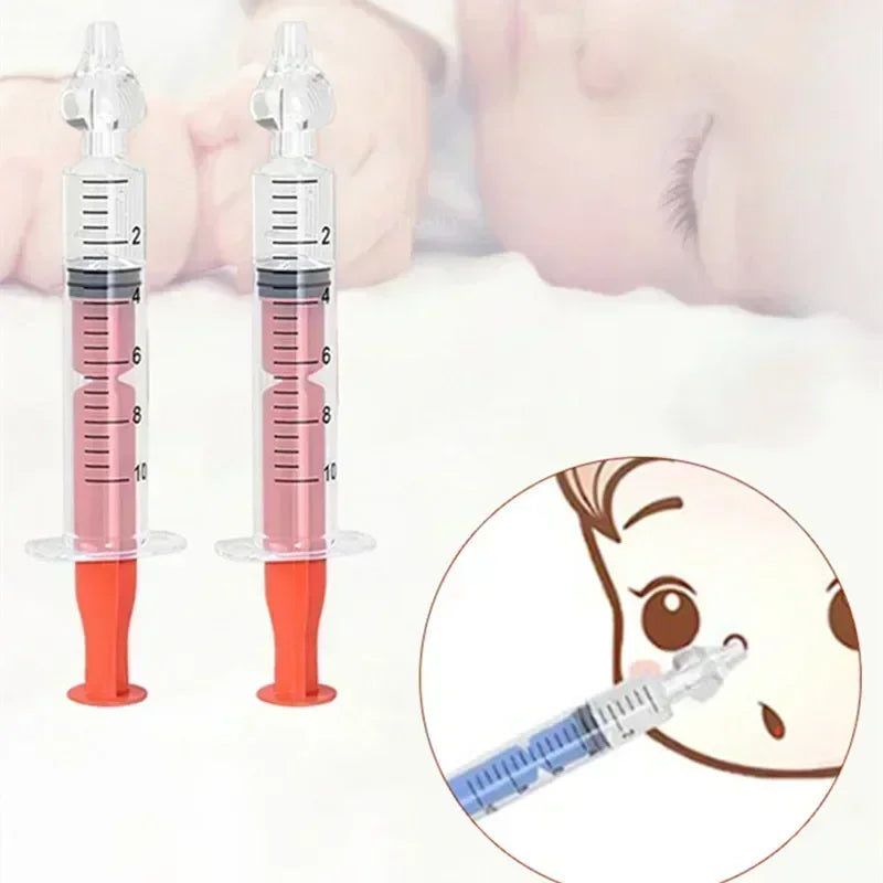 10ML Baby Nasal Aspirator Syringe Baby Nose Cleaner Rhinitis Nasal Washer Irrigator Needle Baby Nose Washing for Children