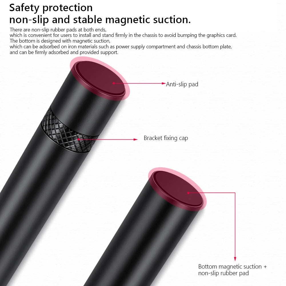 Graphics Card GPU Holder Adjustable Telescopic Rotary Screw Aluminum Alloy Support Vertical GPU Bracket GPU Video Card Holder
