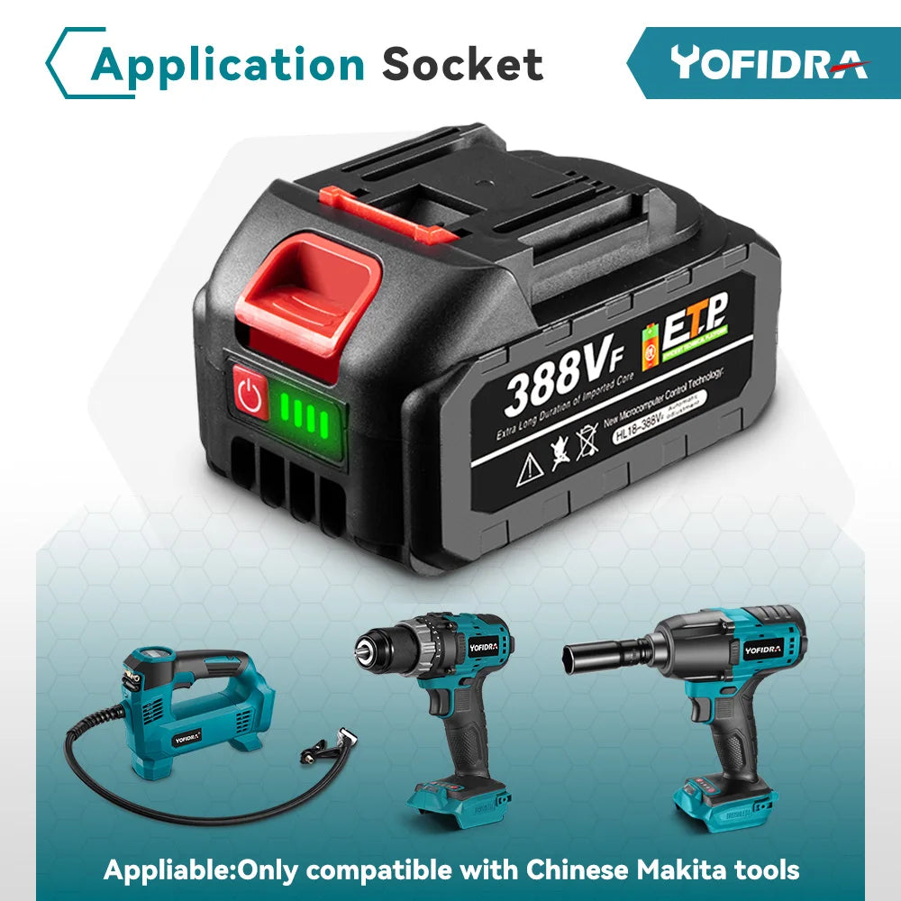 YOFIDRA 4 Gears Brushless Angle Grinder 125mm Cordless Cutting Polishing Cutting Machine Power Tool For Makita Battery Pin