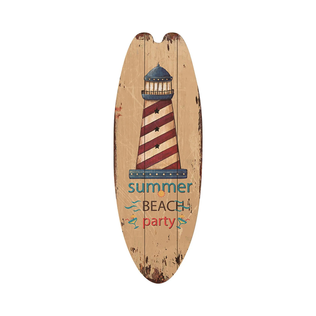 Wood Surfboard Home Decor Festival Bar Home Party Decor Casual Trend Wooden Sign Beach Style Hanging Retro Home Decor