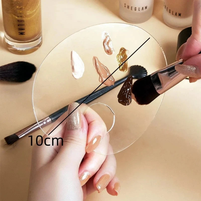 Transparent Acrylic Palette Tool Makeup Palette Liquid Foundation Eye Shadow Mixing Cream Manual Cosmetic Beauty Makeup Mixer