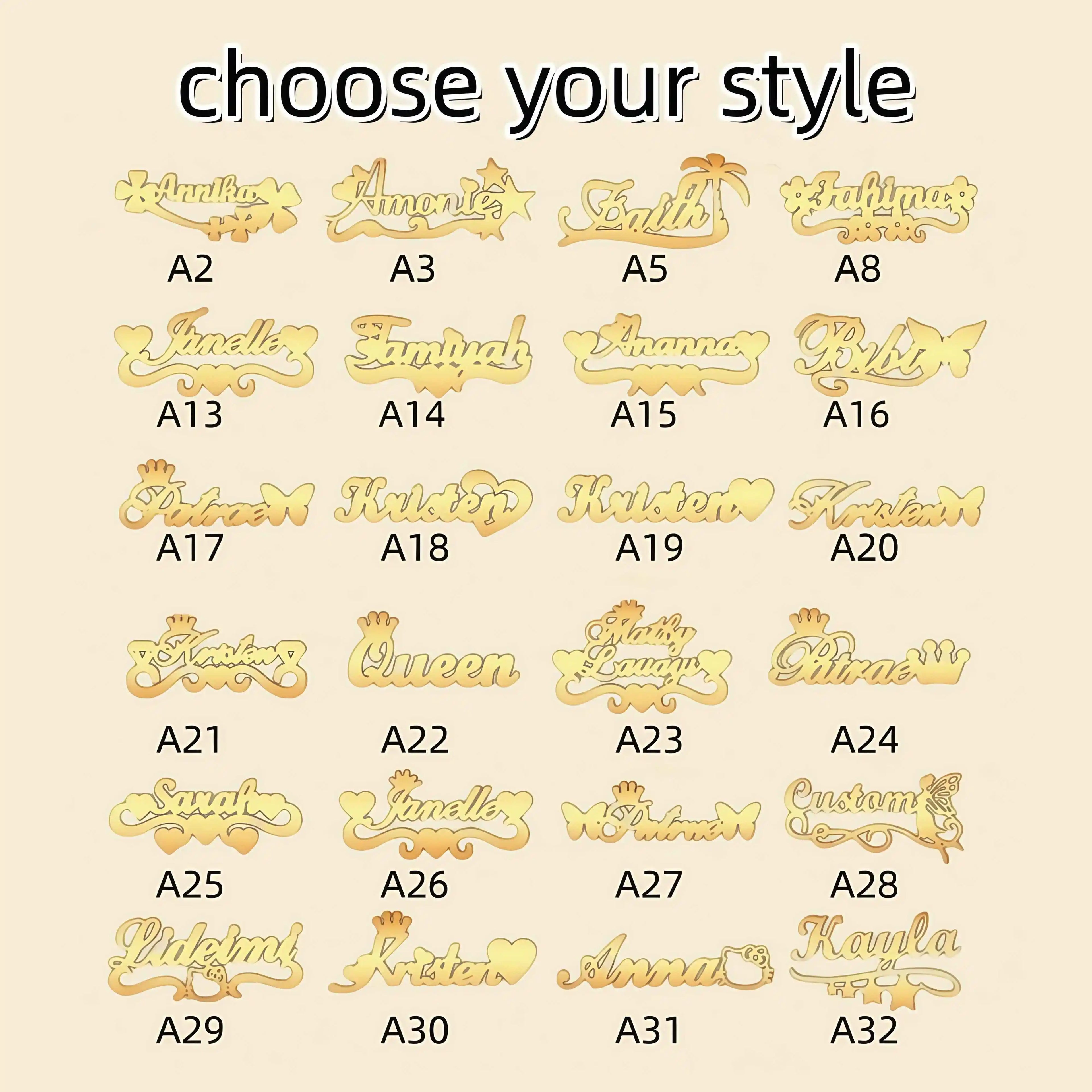 Jeshayuan Custom Bling Name Necklace Personalized Necklace Women Name Necklace Baby Name Necklace Nameplate Jewelry Gift