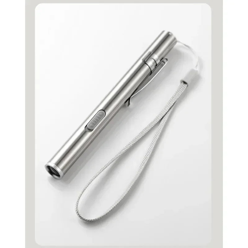 Mini Portable Medical Handheld LED Pen Light Flashlight USB Rechargeable Dental Nurse Flashlight, Rechargeable
