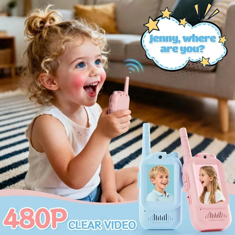 Kids Walkie Talkies Packs Long Range Two Way Radio with Clear Sound for Boys Girls Age 3-12 Outdoor Camping Hiking Adventure Toy
