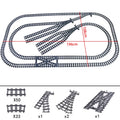 City High-tech Trains Flexible Tracks Forked Straight Curved Rails Crossing Switch Building Block Bricks Creative Toys for kids