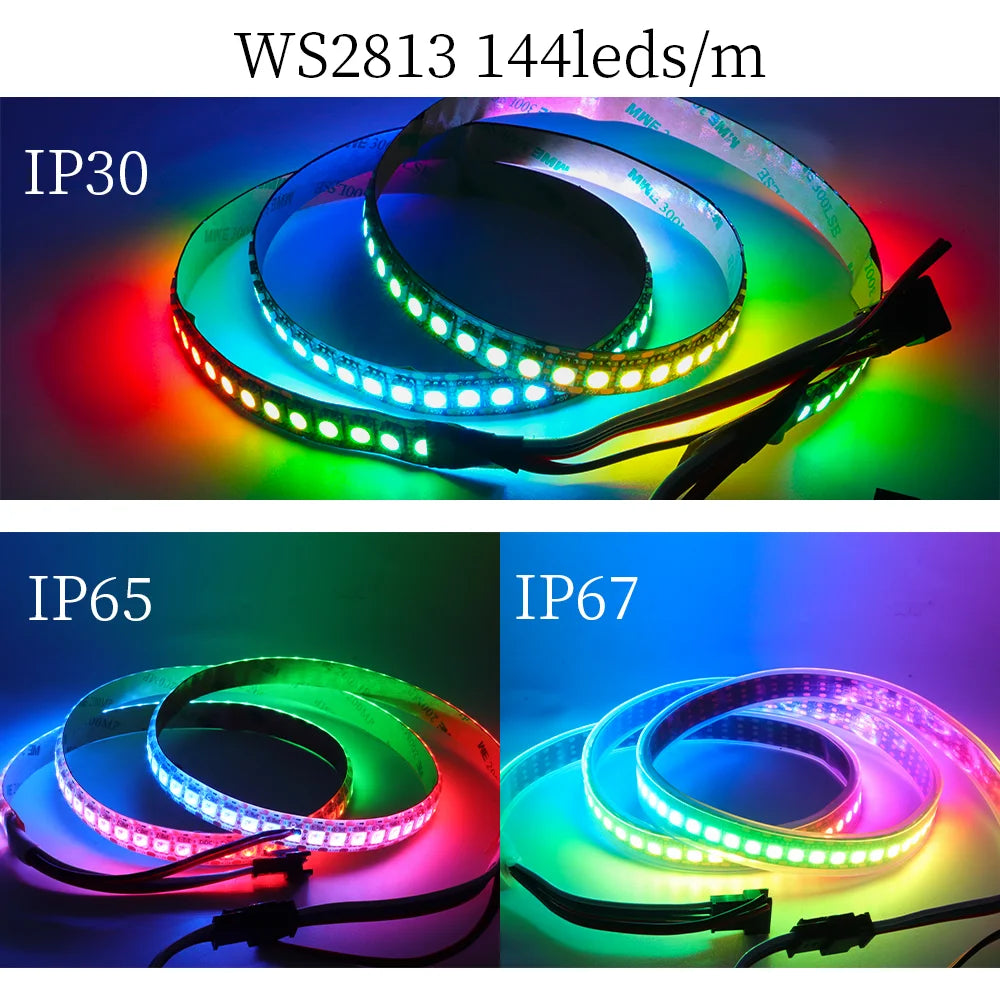 1-5M 144Leds/m WS2812B WS2813 WS2815 Led Strips 5050RGB Programmable Colored Running Flowing Led Strip Lights Led Ribbon DC5-12v