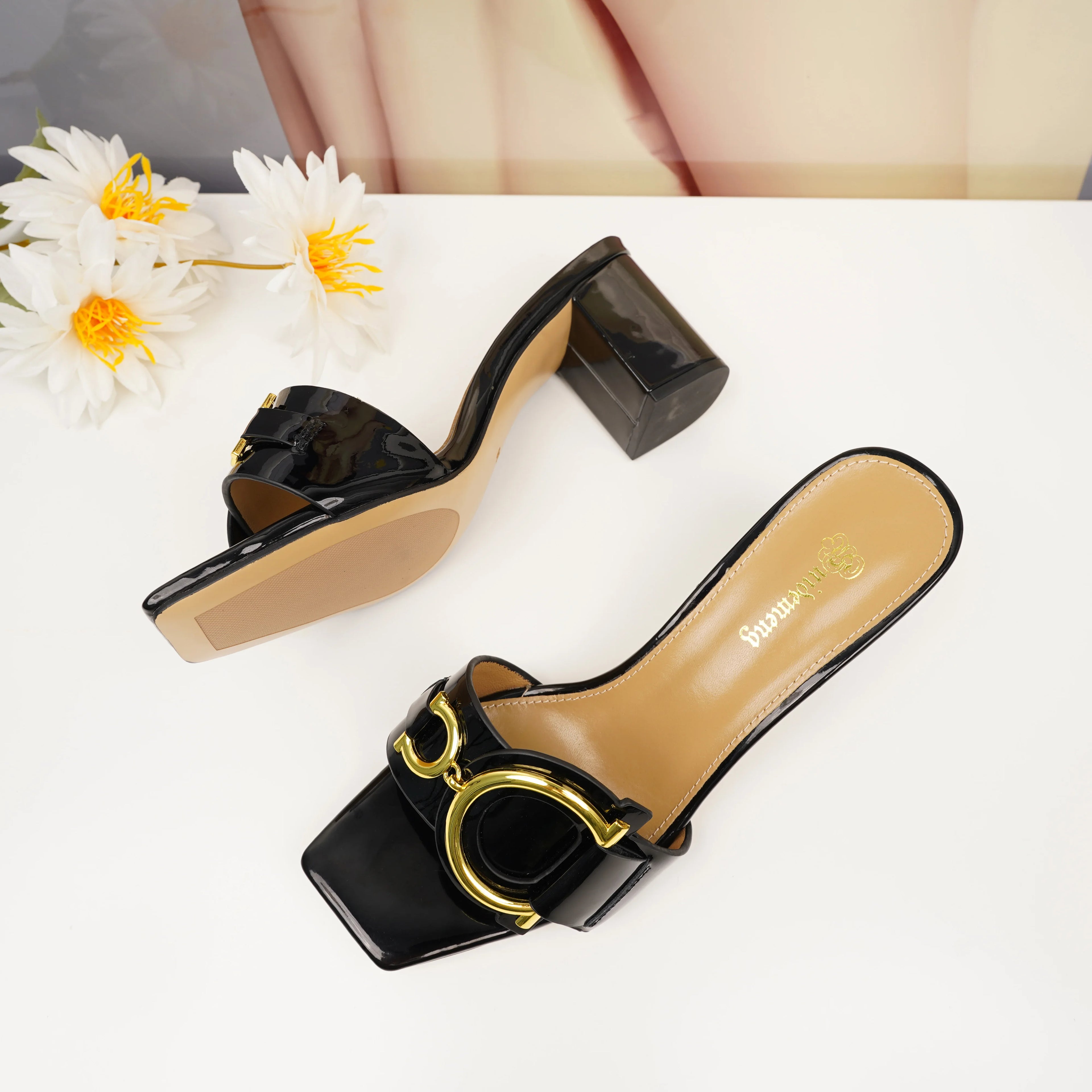 2024 ladies slippers leather open toe fashion ladies high heels luxury party shoes plus size 35-44 outdoor women's shoes