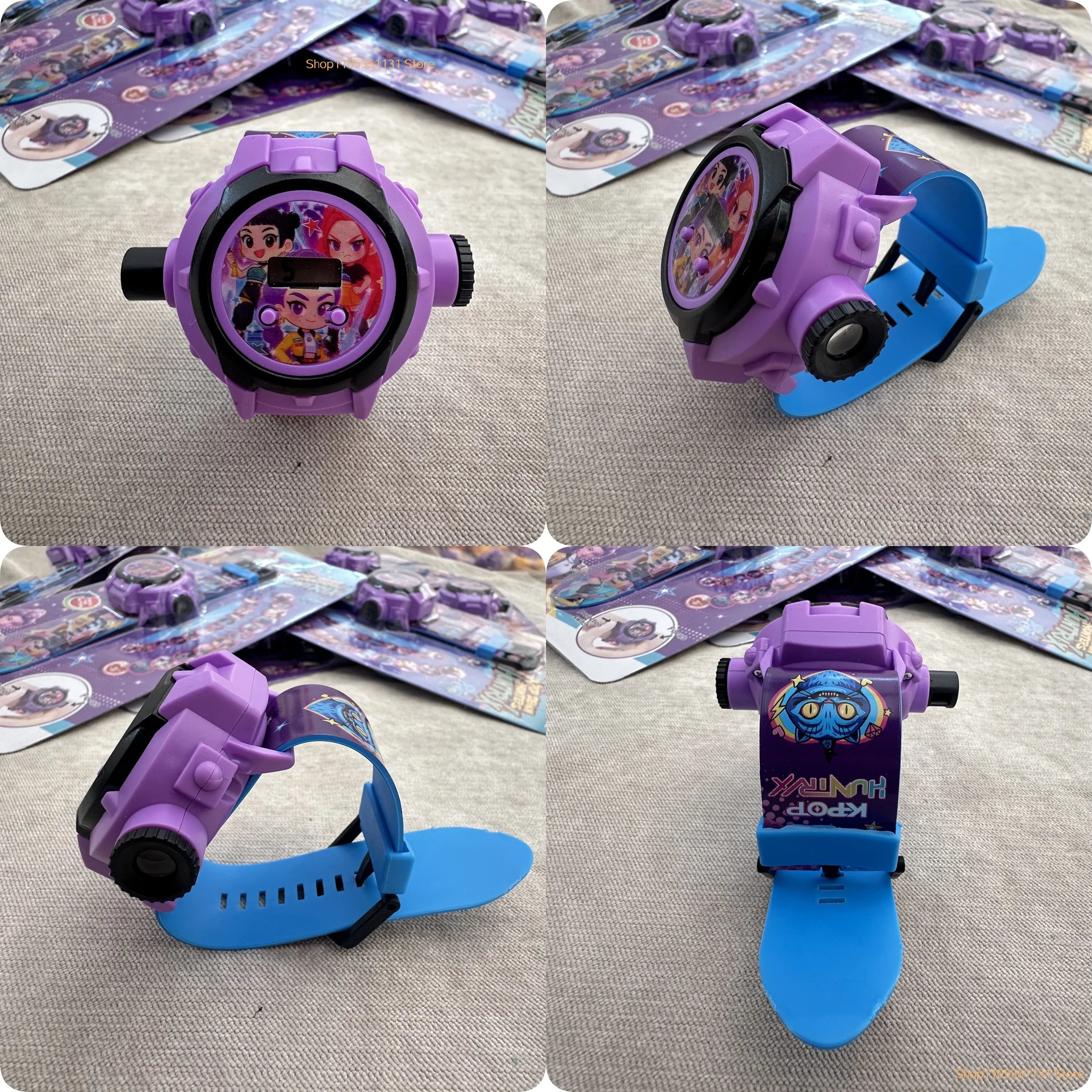 Kids Projection Watch 24 Images Cartoon Digital Electronic Wristwatch Multifunctional Toy Watch for Fans Birthday Party Favors