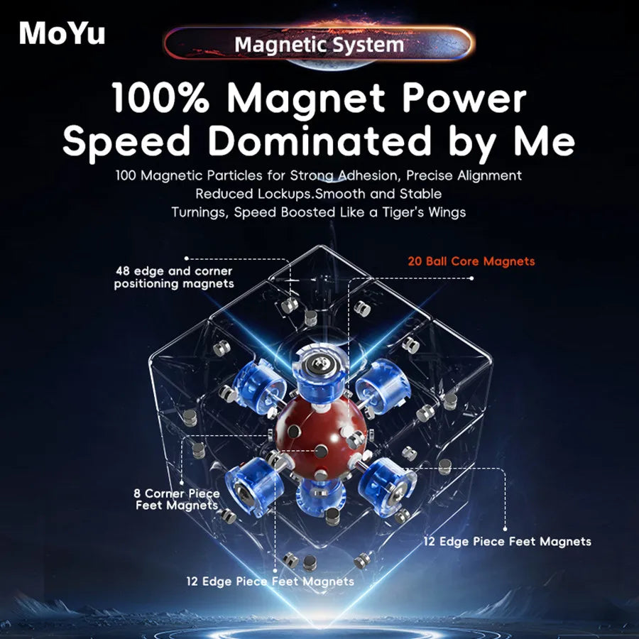 Moyu Weilong WRM V9 20-Magnet Ball Core Magic Speed Cube Fidget Toys Moyu Weilong WRMV9 Maglev Cubo Magico Puzzle Gift Toy