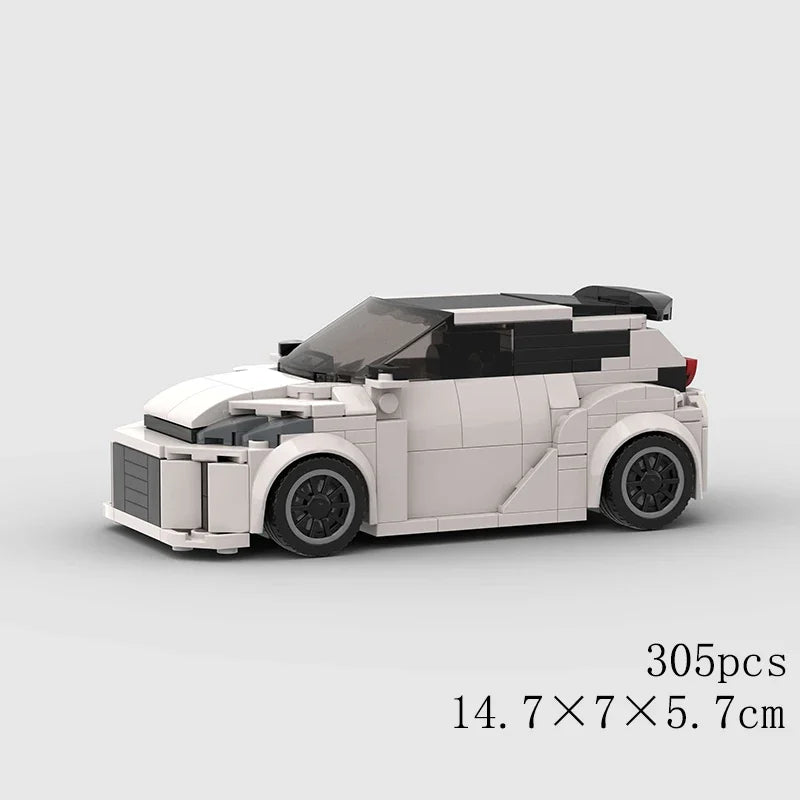 MOC Car Speed RX7 AE86 Chiron R8 Creative Racing Vehicle Model Building Block Super Race brick City Rally Sport Toy Technical
