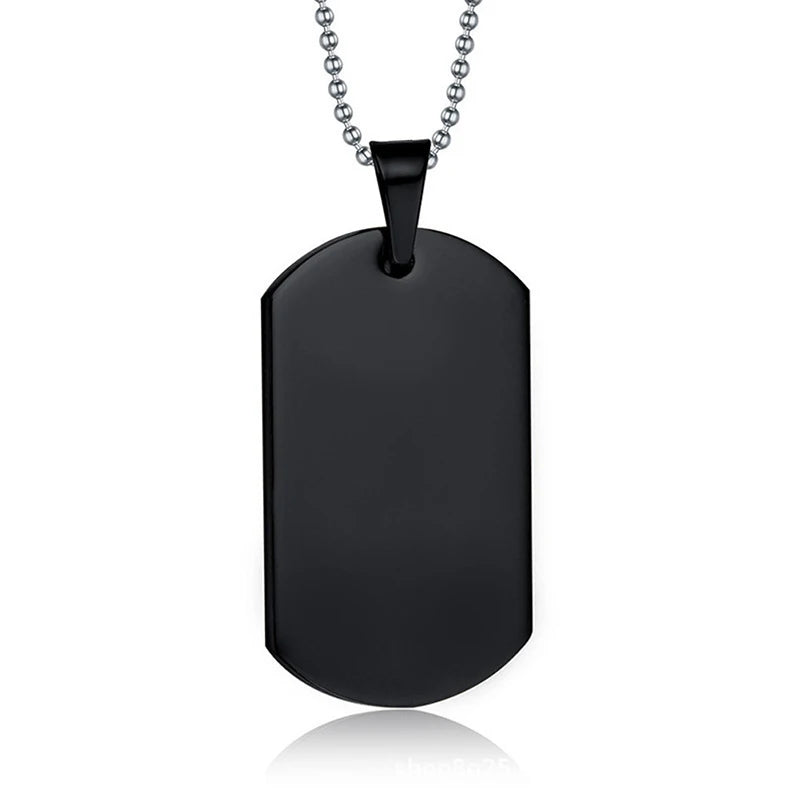 Custom Dog Tag Pendant Necklace Engraving Text/Pictures/Memorial Photo Stainless Steel Personalized Necklace for Men Women Gifts