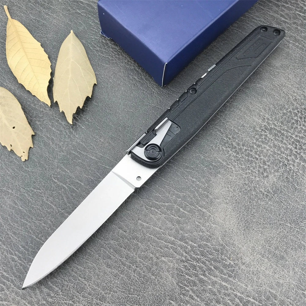 4 Different Color Folding Knife with Nylon Sheath 440C Blade and ABS Handle Camping Hiking Pocket Knife Outdoor EDC Durable Tool