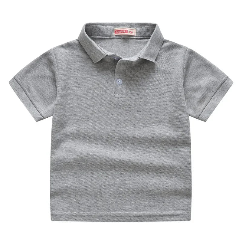 Summer Baby Boys Short Sleeve Solid Polo T-shirt Kids Cotton Clothes Toddler Girls Classical Polos T Shirt Tops School Uniform