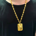 Luxury 24K Pure Gold Horse Pendant Necklace for Men - Symbol of Success