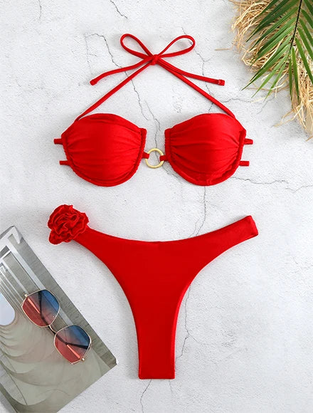 2026 Fashionable Boho Chic Bikini Set with Unique Paisley Design Perfect for Beach Wear and Pool Parties Summer Getaways