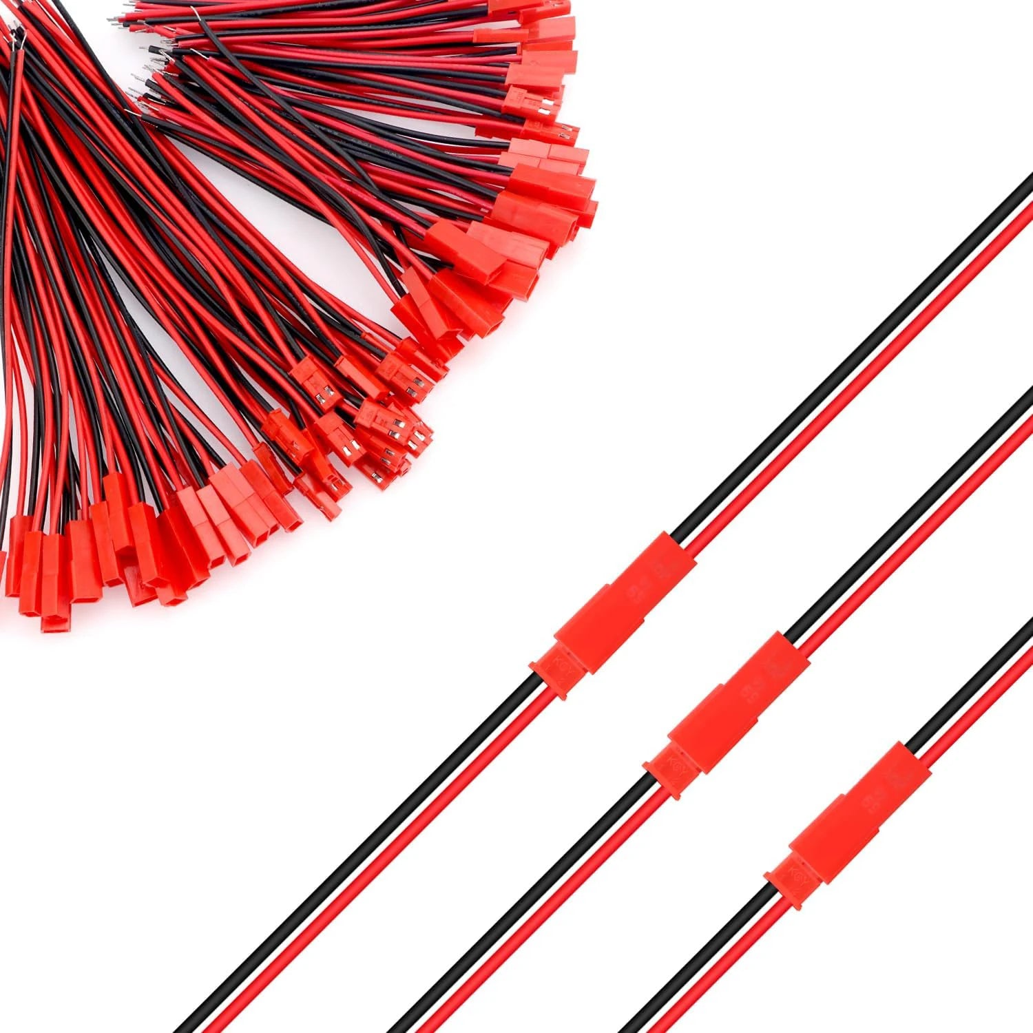 10CM 15CM AWG JST Plug Connector 2 Pin Male Female Plug Connector Cable Wire for LED Strip Lights RC Toys Battery Adapter