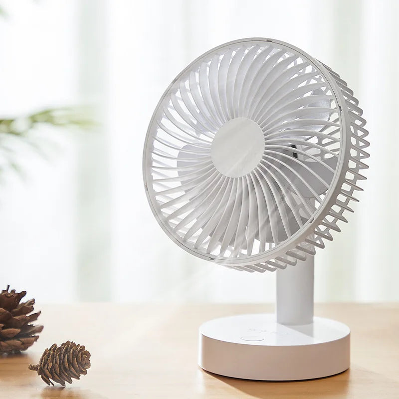 USB PLUG-IN Small Fan Office Desk Electric Fan USB 6-Inch  Desktop Bedside Fan with Long Battery Life