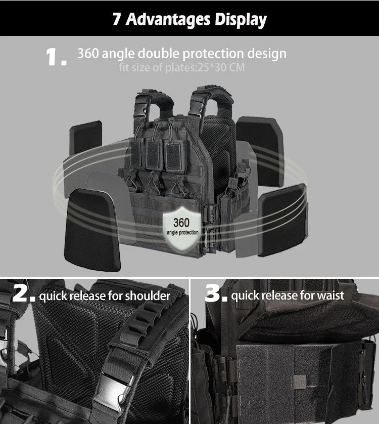 Outdoor Quick Dismantling Tactical Vest Outdoor Equipment 6094 Tactical Vest CS Training Equipment