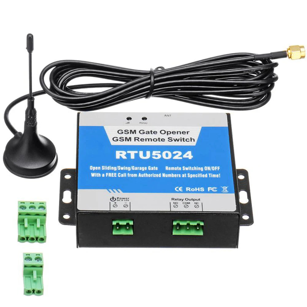 Gate Opener Kit GSM Door Gate Opener Remote On/Off Switch Free Call SMS Command Support 850/900/1800/1900MHz
