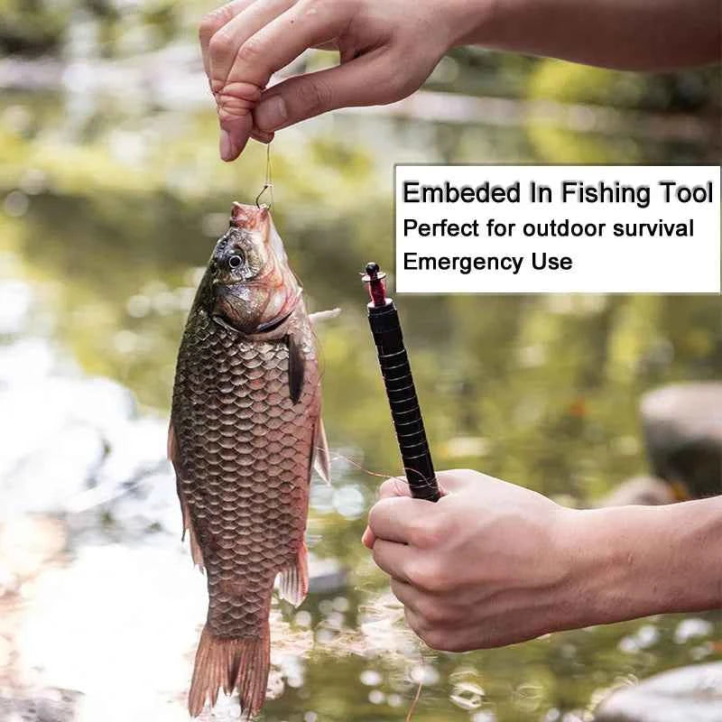 10-IN-1 Multi Function Portable Self Defense Pen Outdoor Survival Tool Fishing Whistle/Compass/Wrench/Screwdriver/Window Breaker