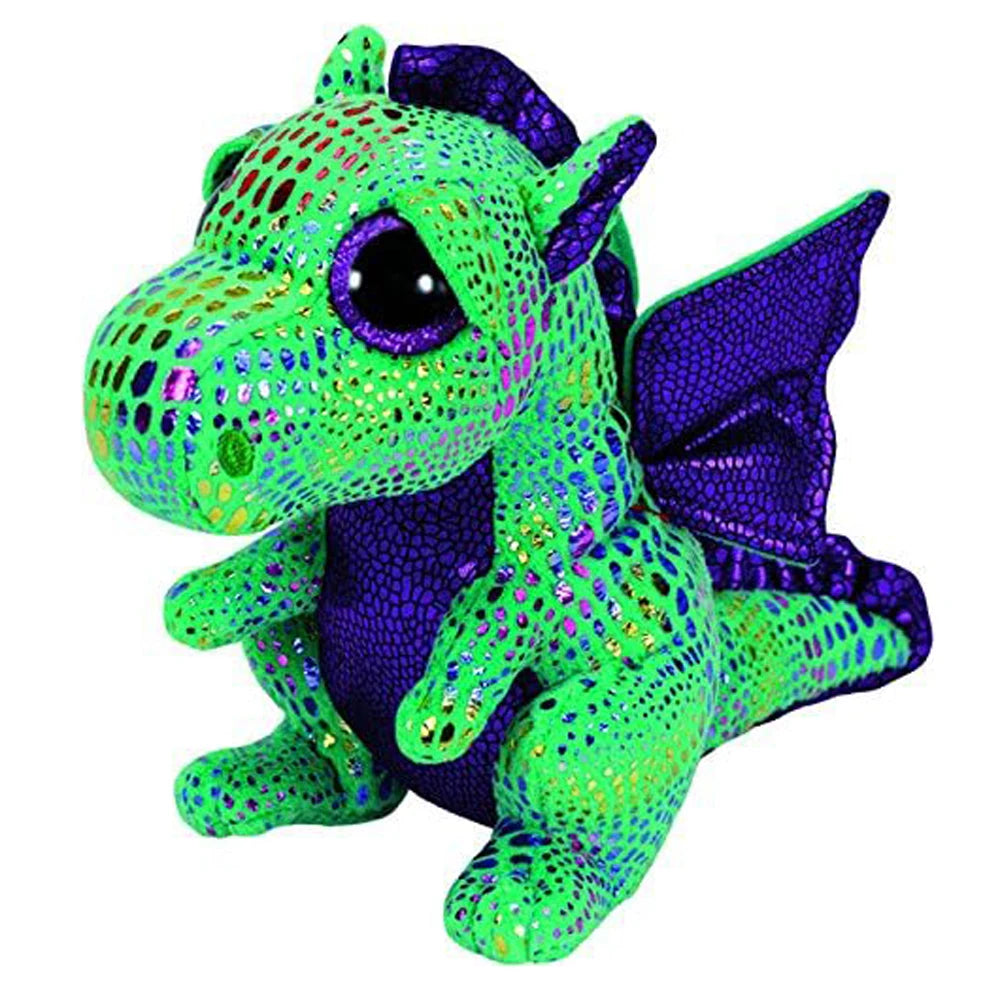 Ty Beanie Boos 15cm Plush Toy Cinder The Green Dragon Doll Animal Anime Collection