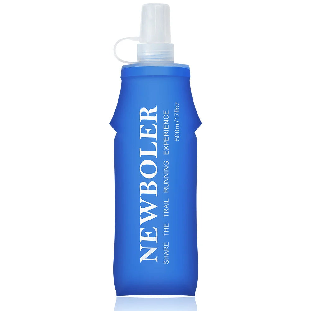 NEWBOLER 150ml 250ml 500ml Water Bottle TPU Folding Soft Flask Outdoor Sport Water Bag Collapsible Water Bottle Running Camping