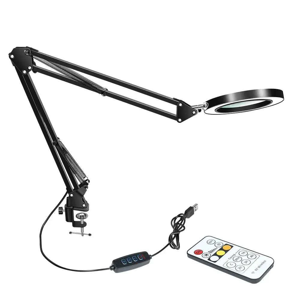 72LED 8X/10X NEW Illuminated Magnifier USB 3 Colors LED Magnifying Glass for Soldering Iron Repair/Table Lamp/Skincare Beauty