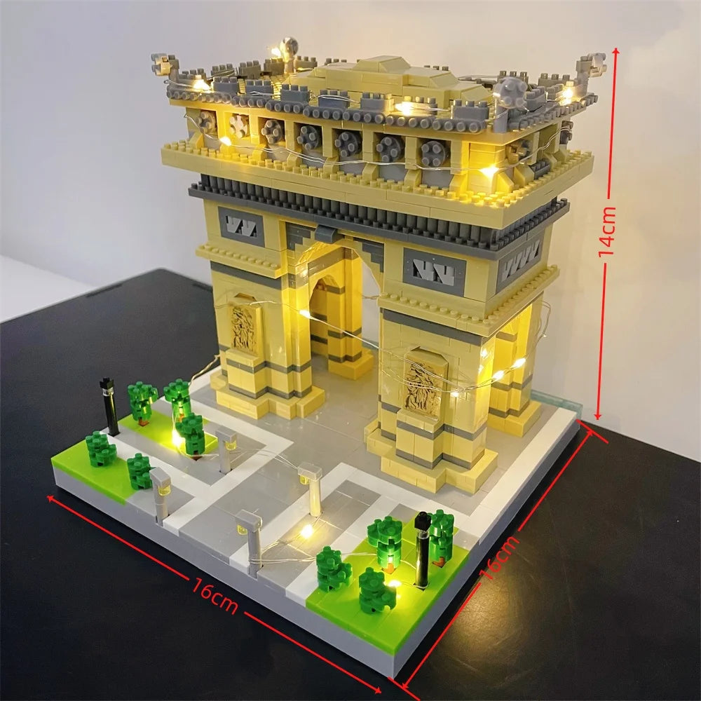 Louvre Model Micro Mini Building Blocks Toys Set: LED-illuminated Iconic Architecture Perfect Decorative Illuminate Your Space