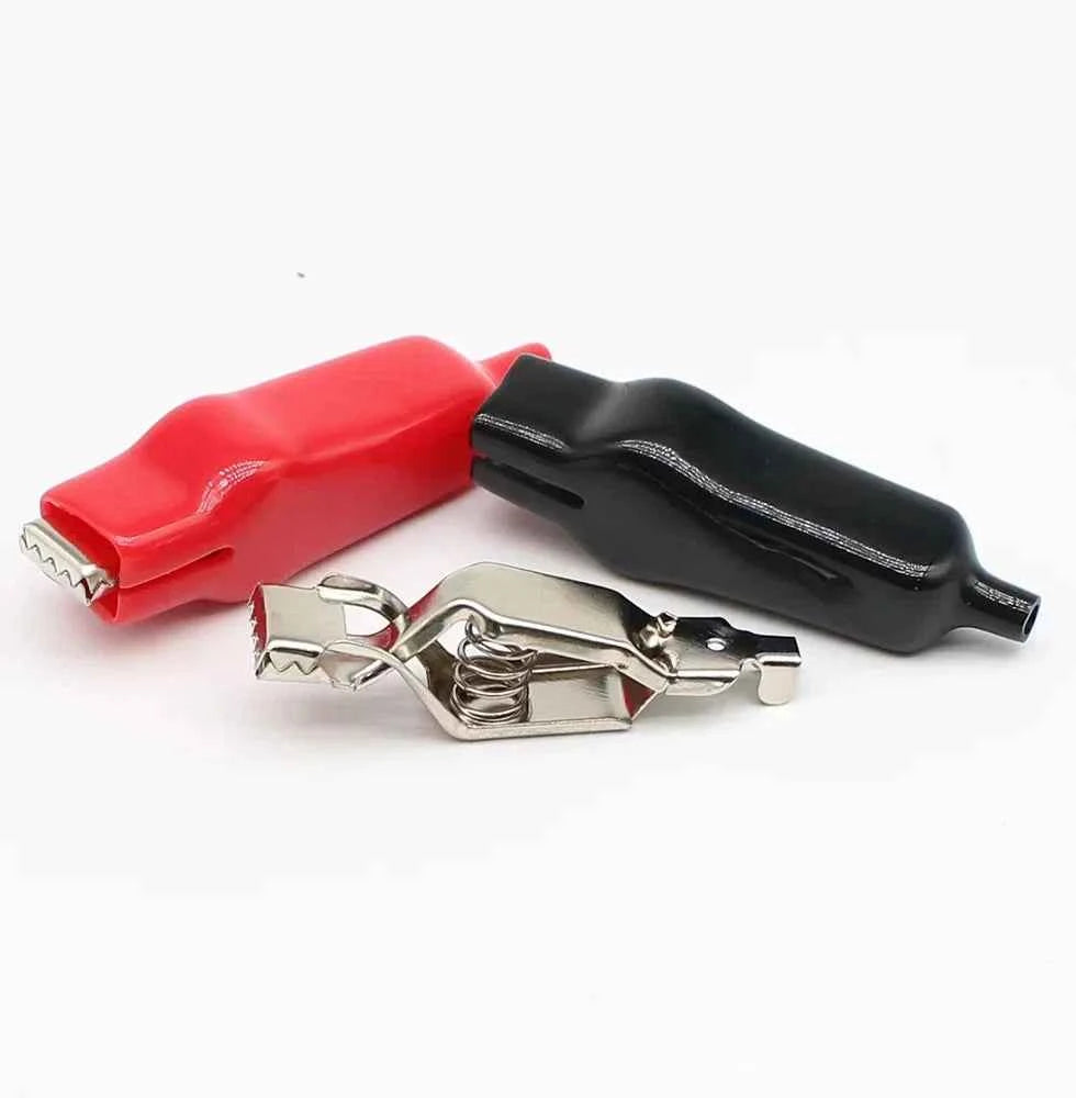 2Pcs Alligator Clip 20A PVC Sheathed Alligator Clamps DIY Test Leads Crocodile Electrical Clips Electrical Tool Parts
