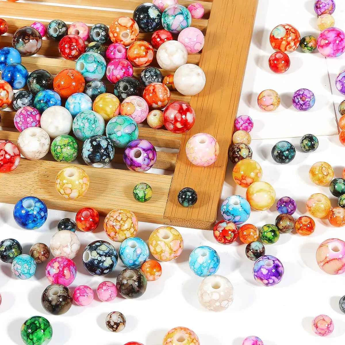 100 Pieces Of Crystal Flower Circular Acrylic Bead Diy Bracelet Necklace Earrings Bracelet Accessories Materials