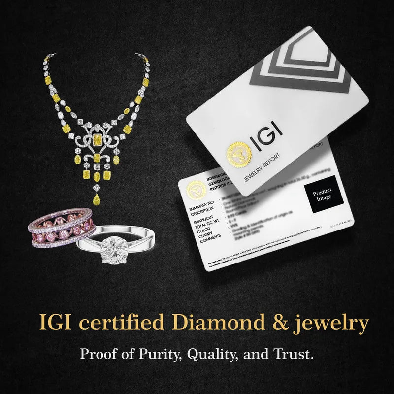 Trendy Fancy Round and Baguette Diamond Ring IGI Certified Lab Grown Stones Perfect for Engagement Wedding Luxury Gifts