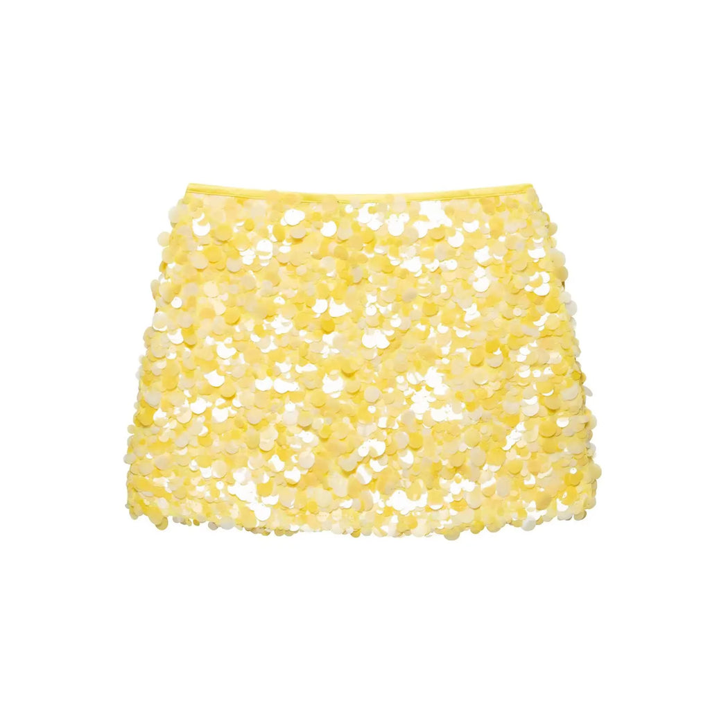 Sexy Woman Sequins Skirt High Waist Versatile Slim Mini Slim Skirts Zipper 2025 Summer Beach Style Women's New Skirt Y2K
