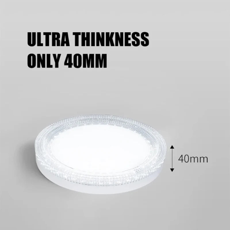 Modern Ultra Thin Crystal Ceiling light Round Ceiling Home Lamp Cool White Suitable for Balcony Kitchen Bedroom Light AC85-260V