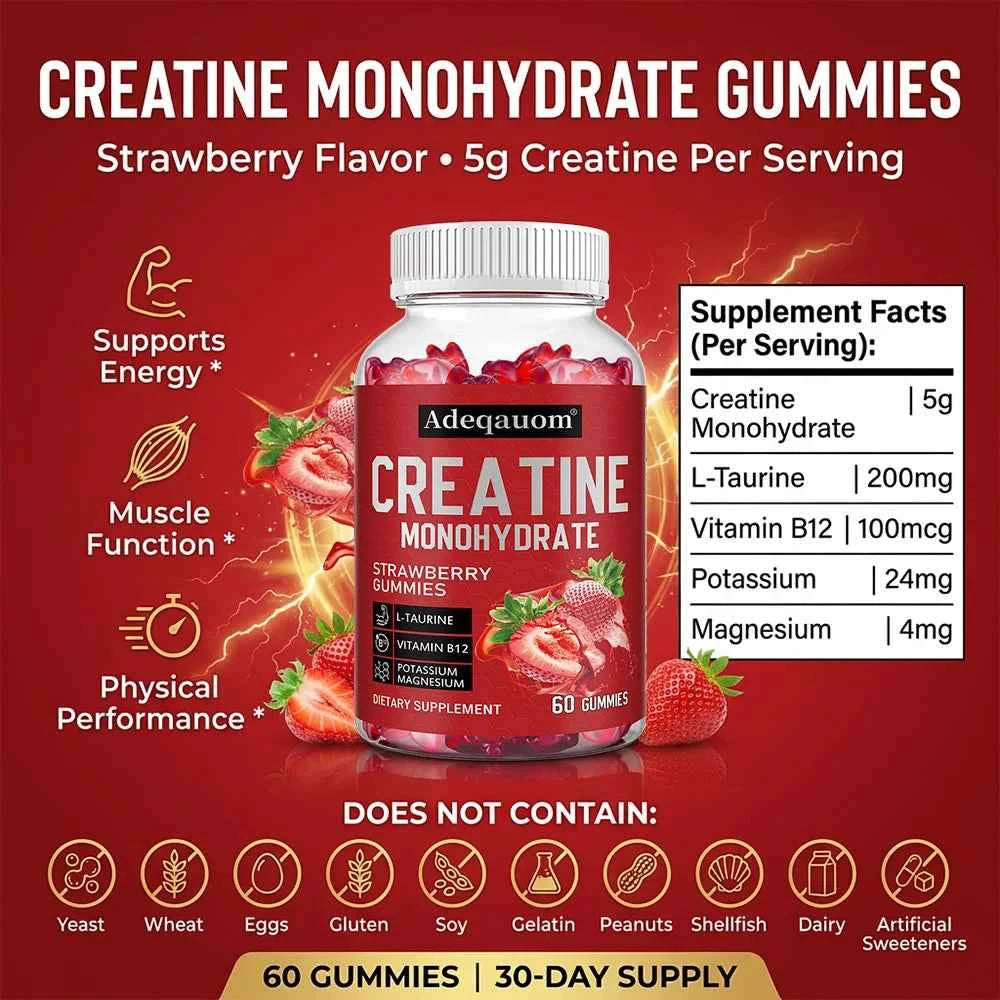 Creatine Monohydrate Gummies 5 g – Muscle & Recovery
