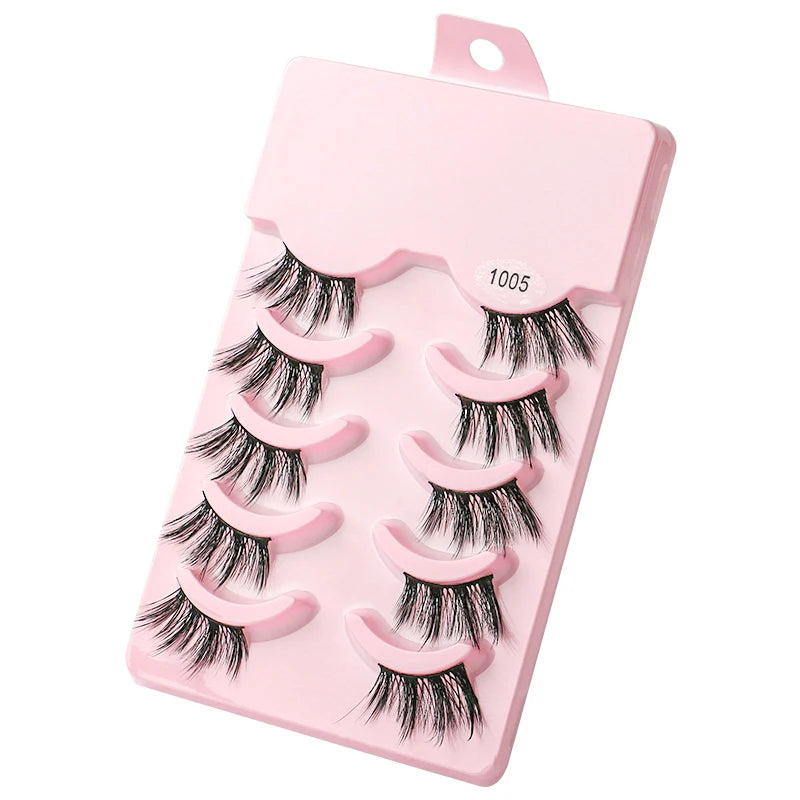 YSDO Half Eyelashes 3/5/10 Half Lashes Soft Natural Cat Eye Lashes Makeup Tool Extension Fluffy Faux Cils maquiagem Half Lashes