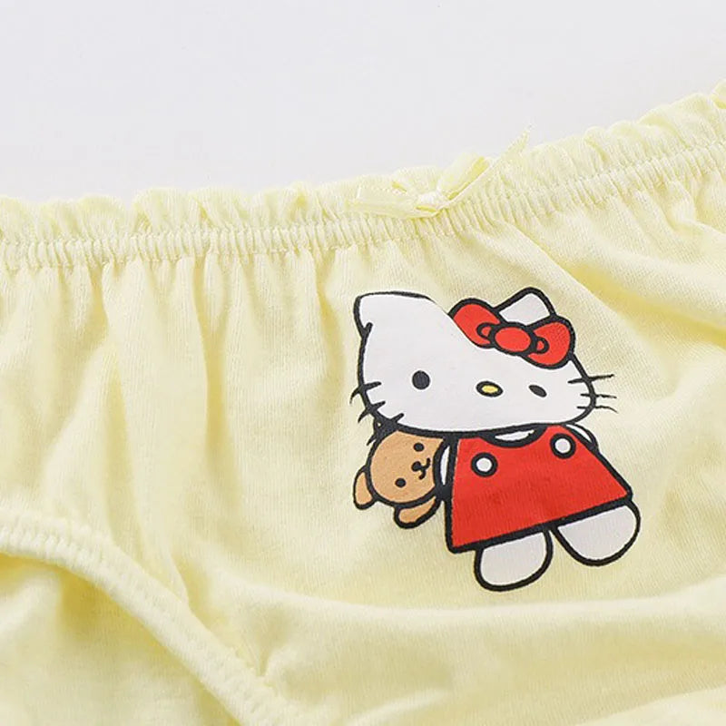 5 Pcs/Lot Children's Underpants For Girls Cute Cat HelloKitty Cartoon Girls Panties Cotton Baby Kids Underwear Breathable Briefs