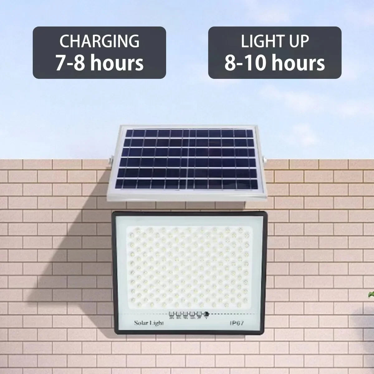 LED Solar Garden Lights Outdoor Waterproof IP67 Reflector Spotlight Emergency Wall Lighting for Garden Buildings