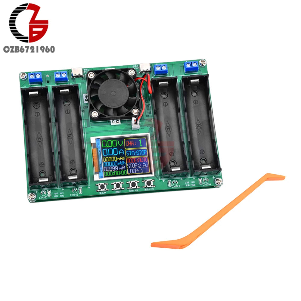 18650 Lithium Battery Capacity Tester MAh MWh Internal Resistance Tester Auto Charging and Discharging Module Power Detector