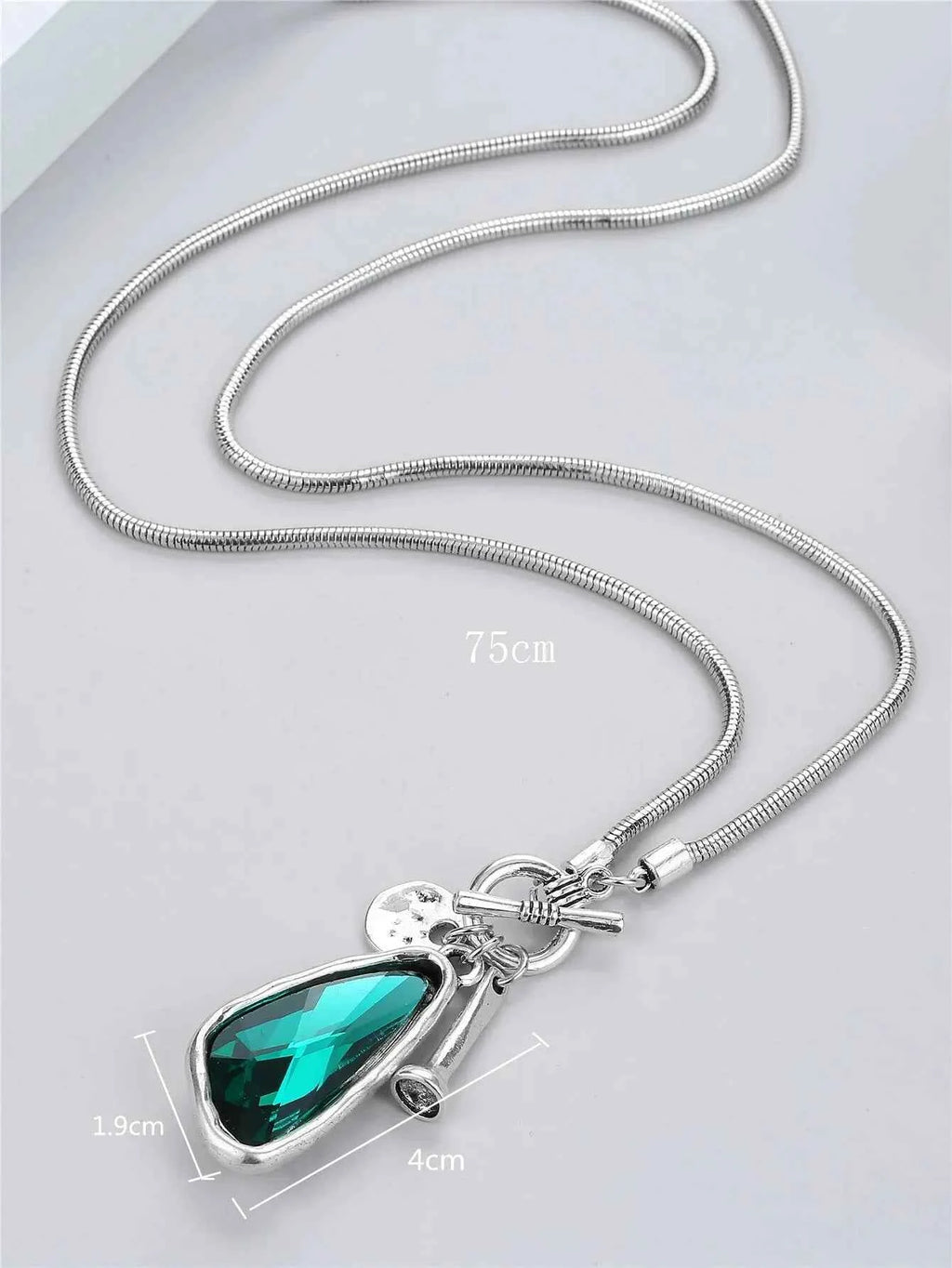 1 Simple And Personalized Long Heterosexual Oversized Irregular Crystal Talisman Sweater Chain Necklace