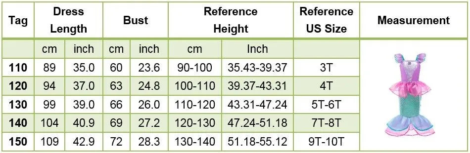 Kids Belle Costume Girl Halloween Princess Cosplay Party Dress Children Rapunzel Cinderella Anna Elsa Encanto Birthday Clothes