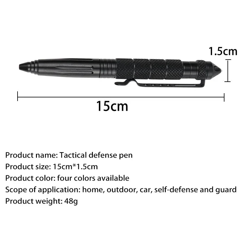 Tactical Pen Self Defense Multifunction Emergency Survival Tool Glass Breaker Tungsten Steel Writing Pen Outdoor Rescue Escape